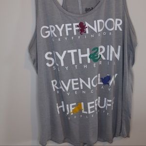 Harry Potter Hogwarts Houses Gray Tank Top